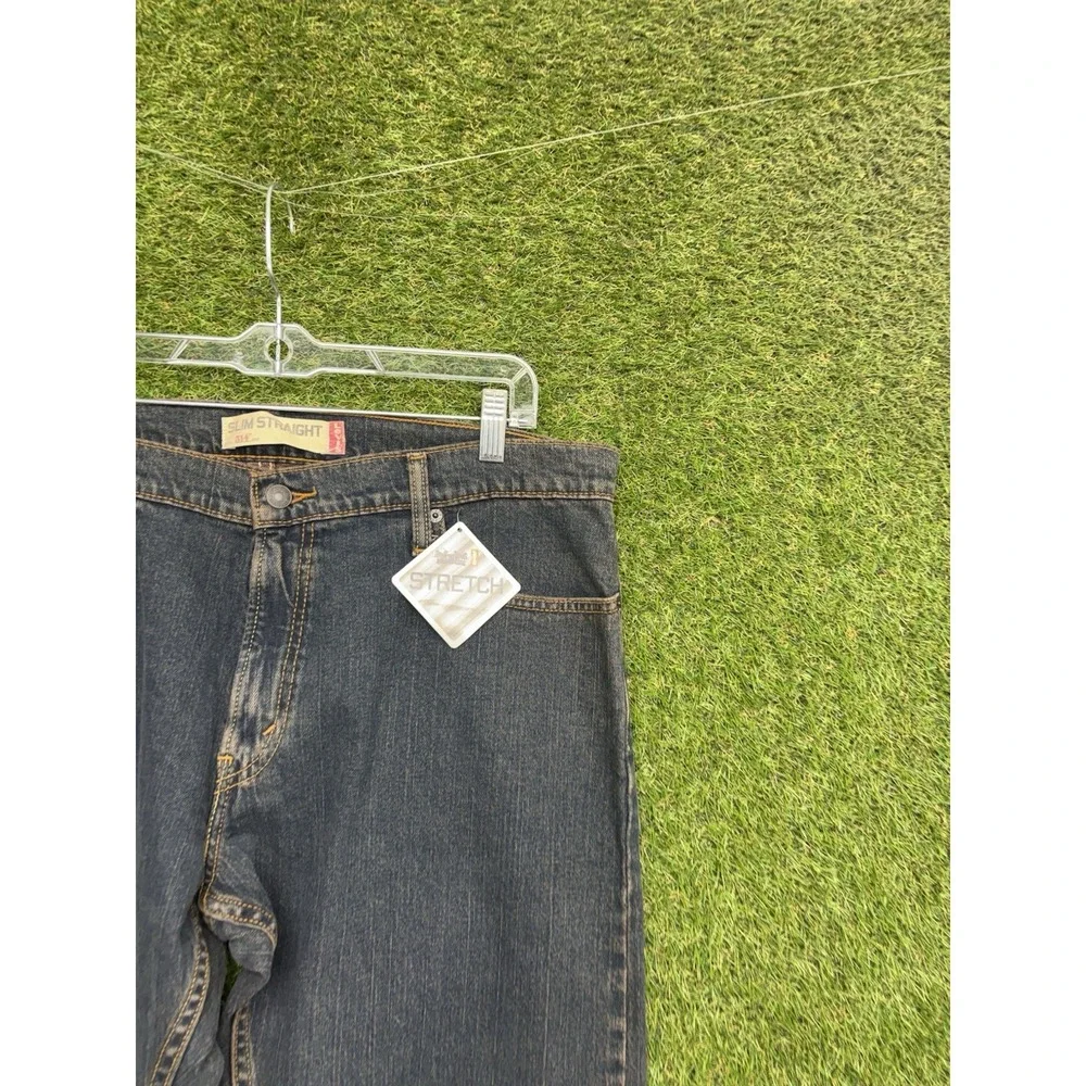 Levis 514 Jeans Mens 36x30 Blue Stretch Denim Regular Fit Dark Wash Straight Leg